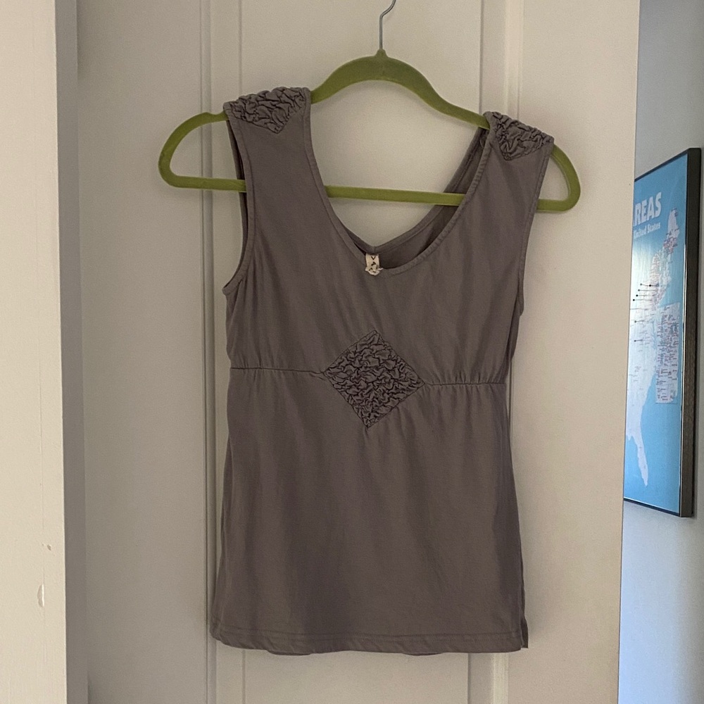 Elegant Charcoal Sleeveless Tank Top